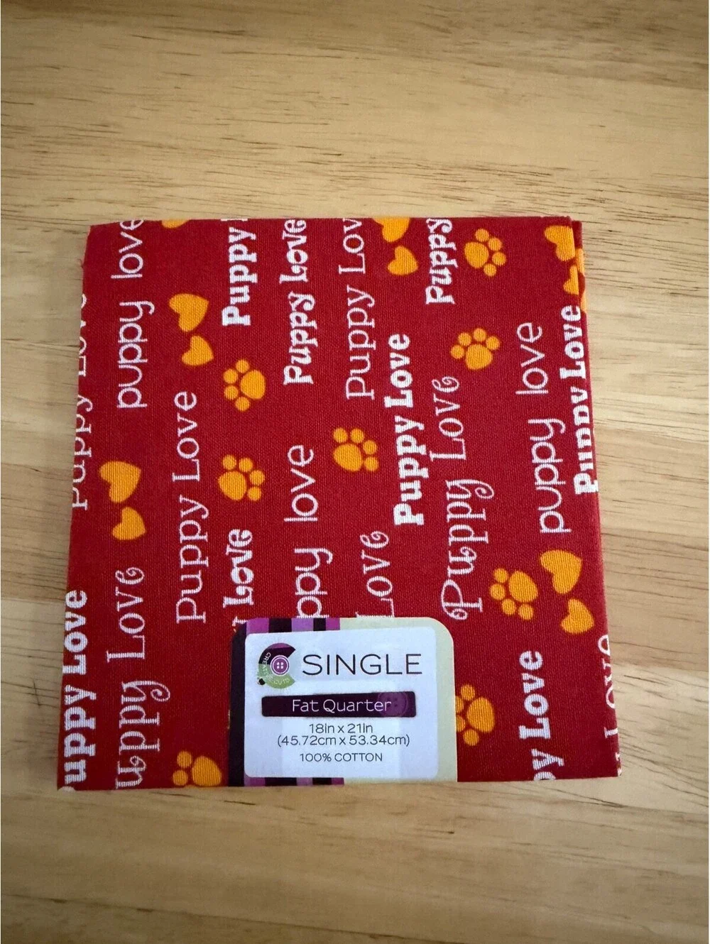 Fabric Editions Puppy Love Fat Quarter 18in x 21in Fabric